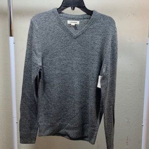 Goodthreads Men's Charcoal Gray V-Neck Long Sleeve Pullover Sweater XS NWT